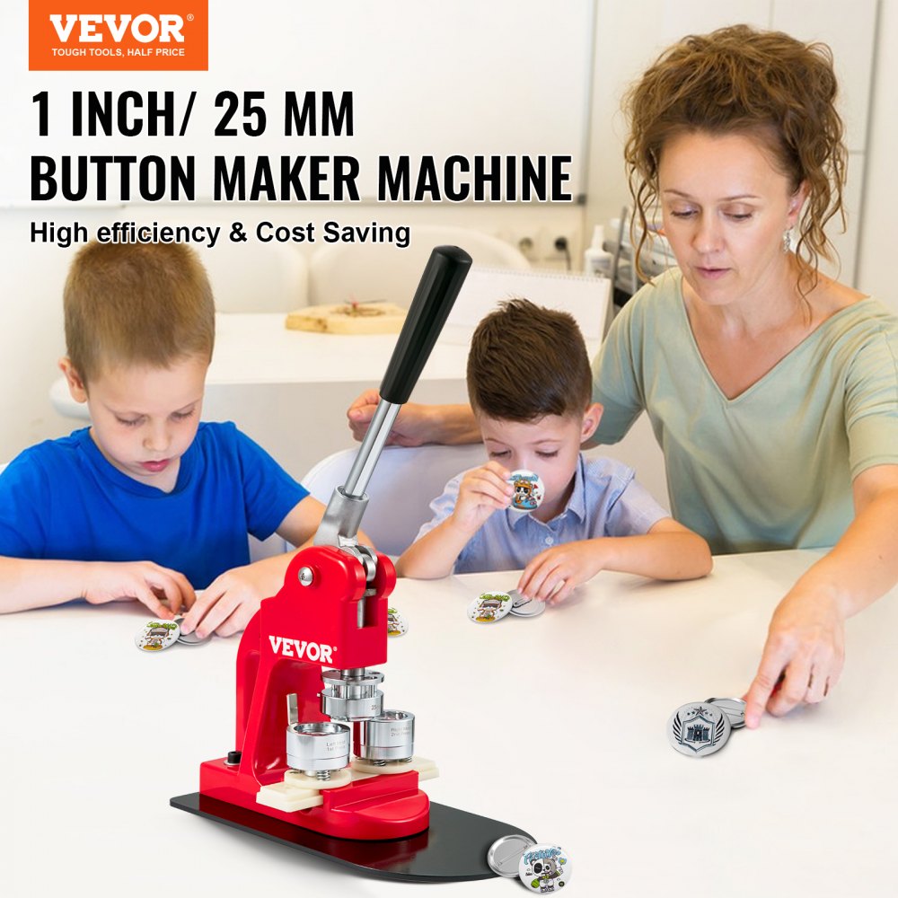 Bostome 1" button maker kit with iron and ABS parts, includes 500 components for crafting badges.