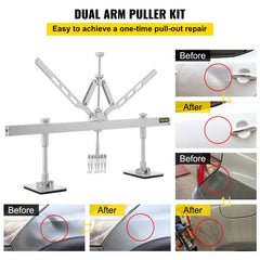 Dent Pull Lever Bar Kit Fit for Both Aluminum and Steel Dent Pulling (750MM)