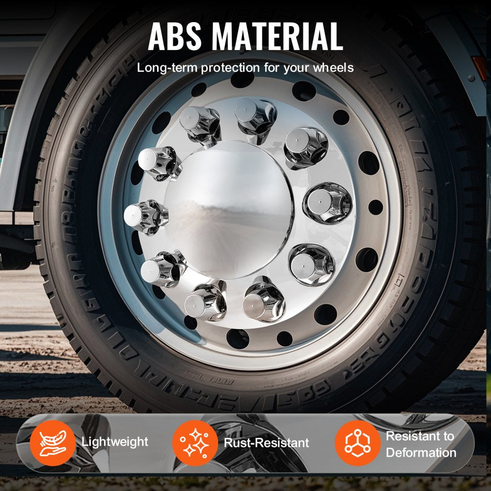 Front Axle Cover Combo Kit ABS Lug Nut Covers with Nut Cover Tools