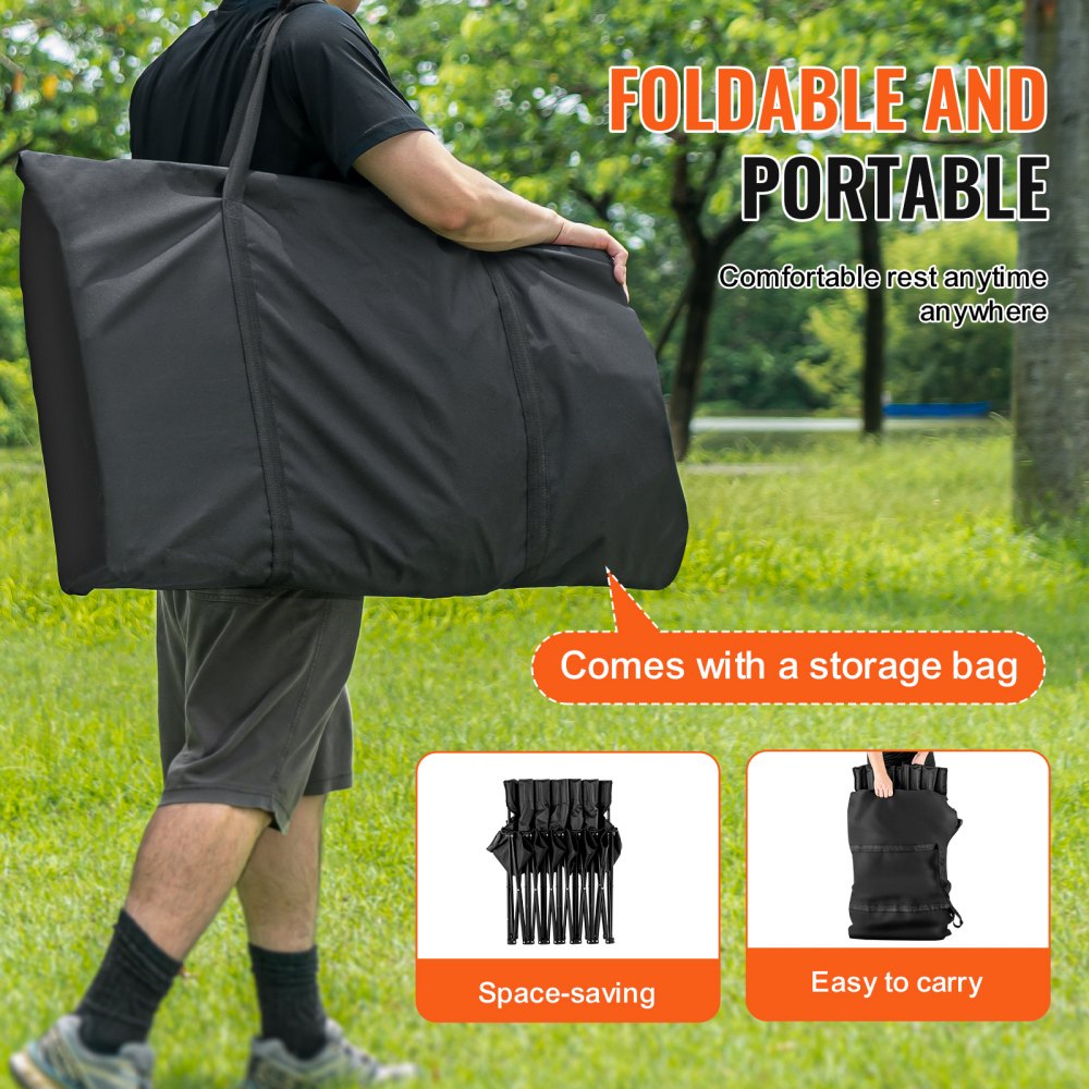 6 Seat Portable Folding Sport Bench Outdoor Camping Chair with Carry Bag