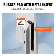 Ten square glass clamps made of 304 stainless steel for secure railing installations.