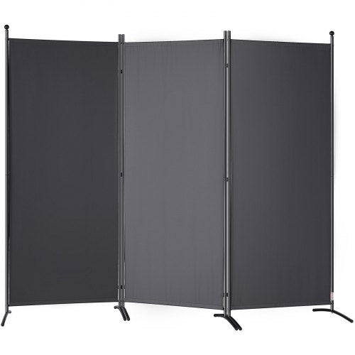 Room Divider, 6.1 ft （102×71inch）Room Dividers and Folding Privacy Screens (3-panel), Fabric Partition Room Dividers for Office, Bedroom, Dining Room, Study, Freestanding, Dark Gray
