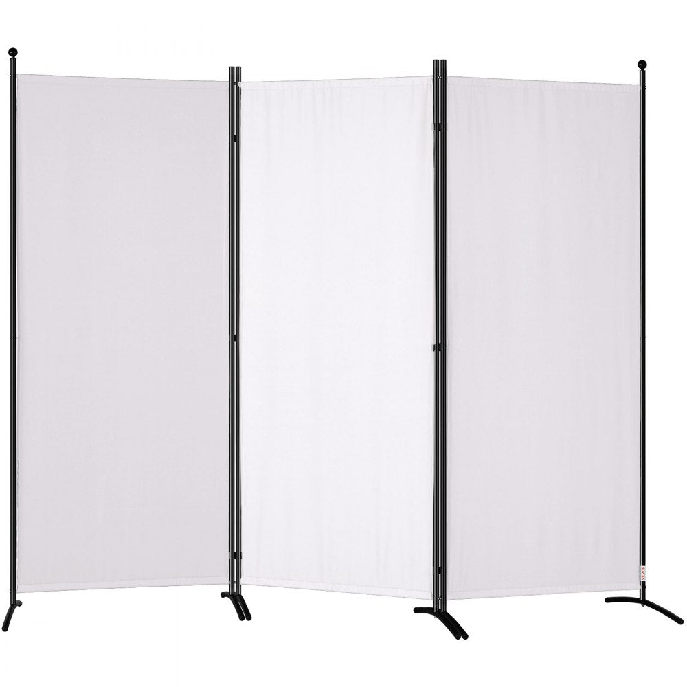 Room Divider, 6.1 ft （102×71inch）Room Dividers and Folding Privacy Screens (3-panel), Fabric Partition Room Dividers for Office, Bedroom, Dining Room, Study, Freestanding, White