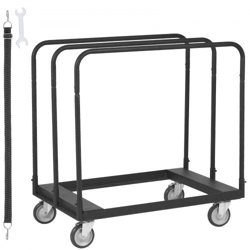 Drywall Cart, 1500 LBS Panel Dolly Cart with 36.02" x 24.02" Deck and 5" Swivel Wheels, Heavy-Duty Drywall Sheet Cart, Handling Wall Panel, Sheetrock, Lumber, for Garage, Home, Warehouse