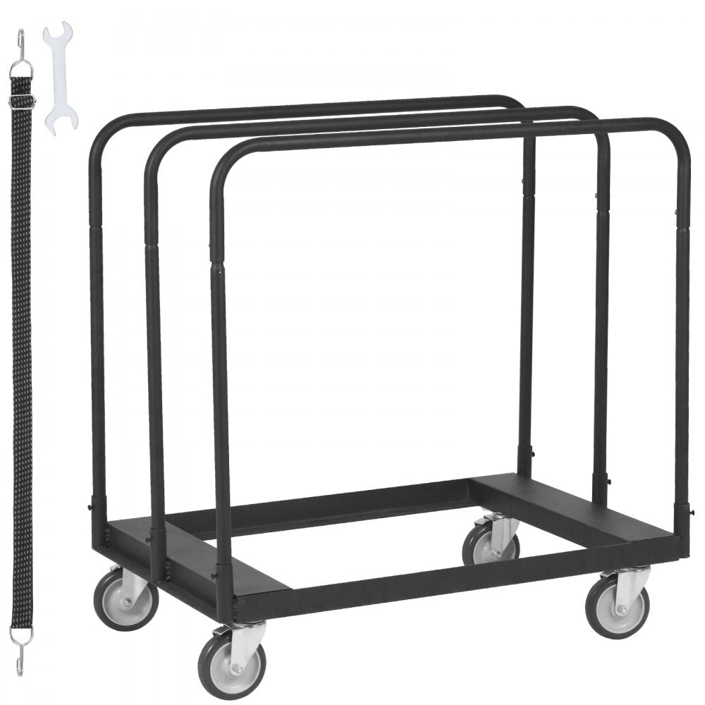 Drywall Cart, 1500 LBS Panel Dolly Cart with 36.02" x 24.02" Deck and 5" Swivel Wheels, Heavy-Duty Drywall Sheet Cart, Handling Wall Panel, Sheetrock, Lumber, for Garage, Home, Warehouse