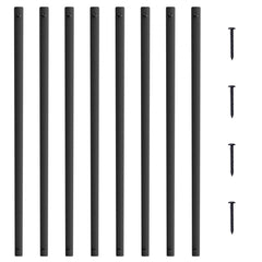 Matte black aluminum deck balusters, 29.5 inches tall, in a 51 pack with sleek design.