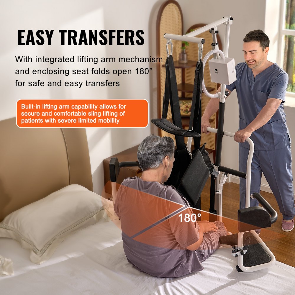 Electric Patient Lift Transfer Chair Electric Lift Wheelchair with Sling