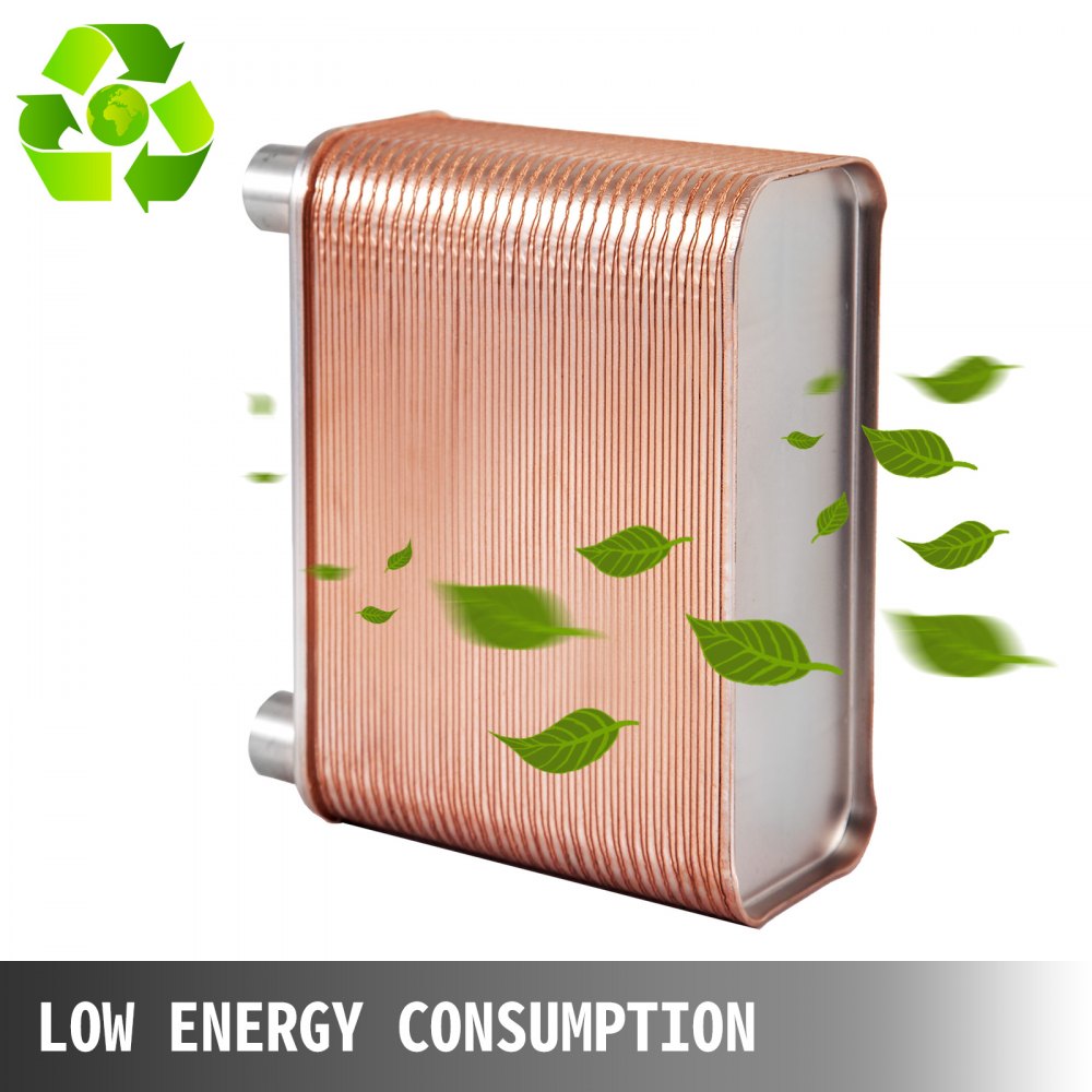 Bostome 60 plate brazed heat exchanger in 316L stainless steel with four 1/2" BSP ports.