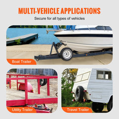 Spare Tire Carrier, Trailer Spare Tire Mount, 160 lbs Capacity, Utility Trailer Accessories Fits Most 4 & 5 & 6 & 8 Lugs Wheels on 4", 4.25", 4.5", 4.75", 5", 5.5", 6", 6.5" Bolt Patterns