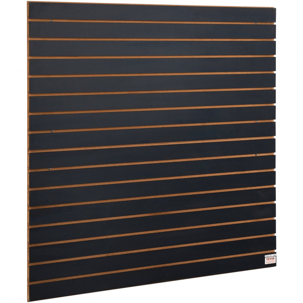 Slatwall Panels, 4 ft x 2 ft Black Garage Wall Panels 24"H x 48"L (Set of 2 Panels), Heavy Duty Garage Wall Organizer Panels Display for Retail Store, Garage Wall, and Craft Storage Organization