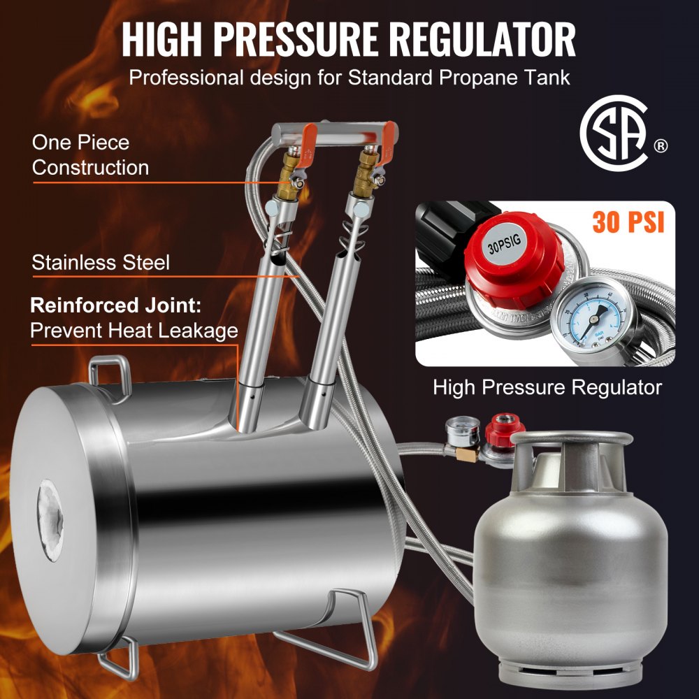 Stainless steel melting furnace kit with dual burners and high-density graphite crucible.