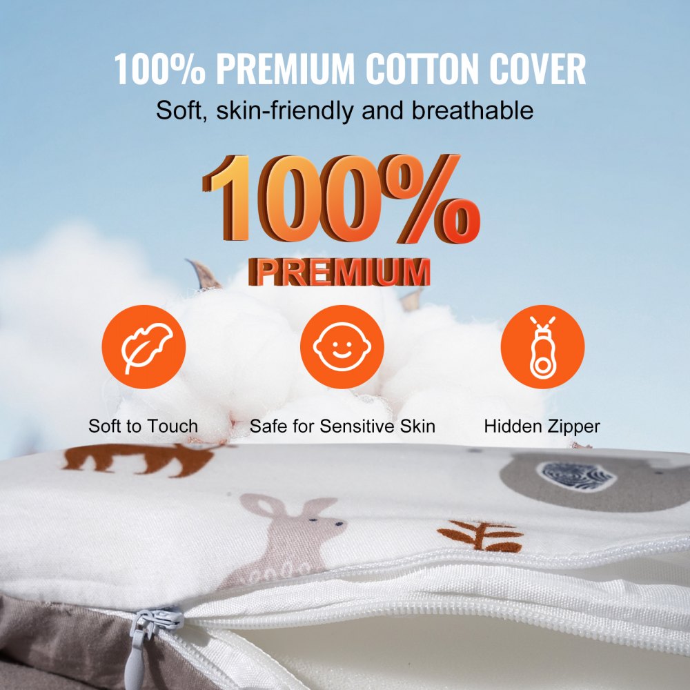 Baby Lounger Infant Nest Lounger 100% Cotton Co Sleeper with Headrest