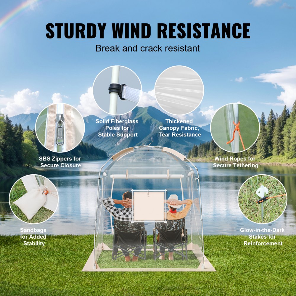 Sports Tent Instant Tent Shelter Weather Proof 2-4 People Bubble Tent