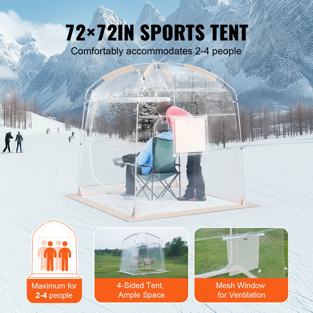 Sports Tent Instant Tent Shelter Weather Proof 2-4 People Bubble Tent