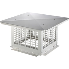 Chimney Cap, 12 x 12 inch, 304 Stainless Steel Fireplace Chimney Cover, Not Easily Toppled & Practical Accessories & Easy Installation, Fits Mesh Flue Covers Outside Clay Flue Shingles, Silver