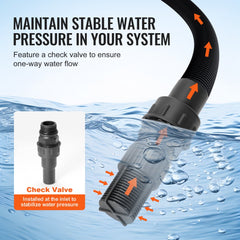 1HP Shallow Well Pump with Pressure Tank 1000GPH Irrigation Booster Pump