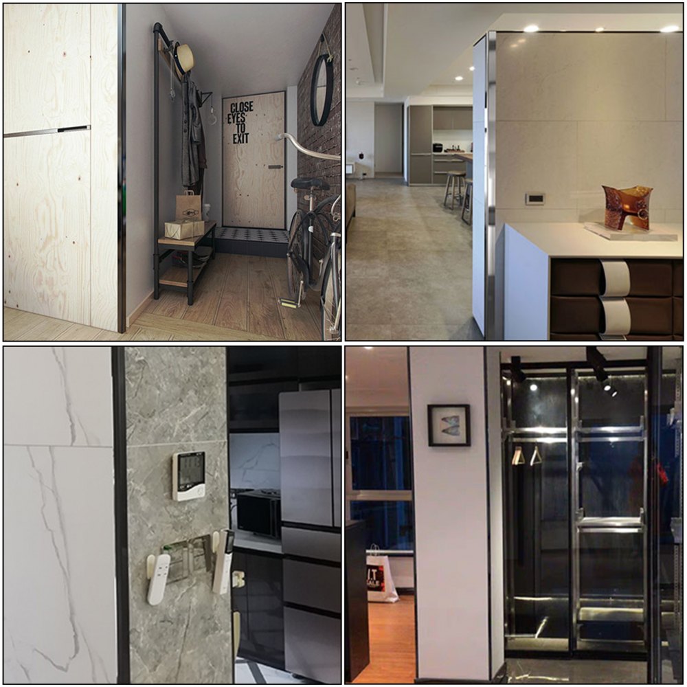 Stainless Steel Corner Guards 1.5 x 1.5 x 48 inch Metal Wall Corner Protector Pack of 10 Corner Guards 20 Ga 304 Stainless Corner Guard with 90-Degree Angle for Wall Protection and Decoration