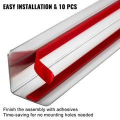Stainless Steel Corner Guards 2 x 2 x 48 inch Metal Wall Corner Protector Pack of 10 Corner Guards 20 Ga 304 Stainless Corner Guard with 90-Degree Angle for Wall Protection and Decoration