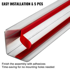 Stainless Steel Corner Guards 1.5 x 1.5 x 48 inch Metal Wall Corner Protector Pack of 5 Corner Guards 20 Ga 304 Stainless Corner Guard with 90-Degree Angle for Wall Protection and Decoration