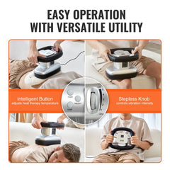 Chiropractic Massager, 400-4600rpm Variable Speed Professional Vibrating Therapy Massager, Handheld Therapeutic Orbital Body Massager for Back, Neck, Shoulder Muscle Pain Relief
