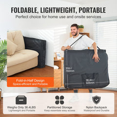 Professional Wide Massage Table 30" W, Heavy Duty Folding Massage Table,  8-Level Height Adjustable Facial Salon Tattoo Bed, Portable Spa Table with Headrest, Hand Pallet & Carrying Bag, 750LBS