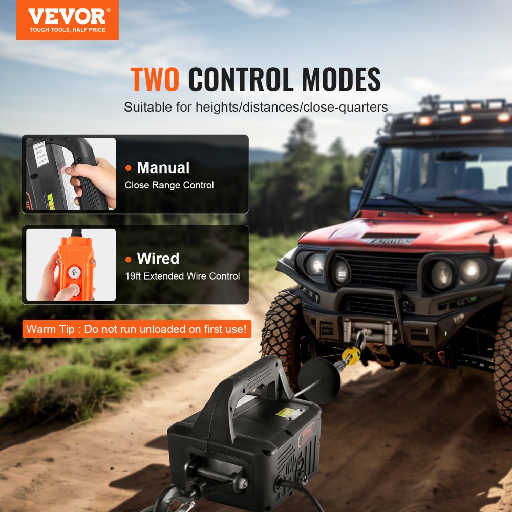 2-in-1 1100 lbs Electric Hoist Winch, 1500W Portable Power Winch Crane, 22.9 ft Lifting Height, 13 ft/min with Wired Remote Control, for Garage, Warehouse, Factory Lifting Towing