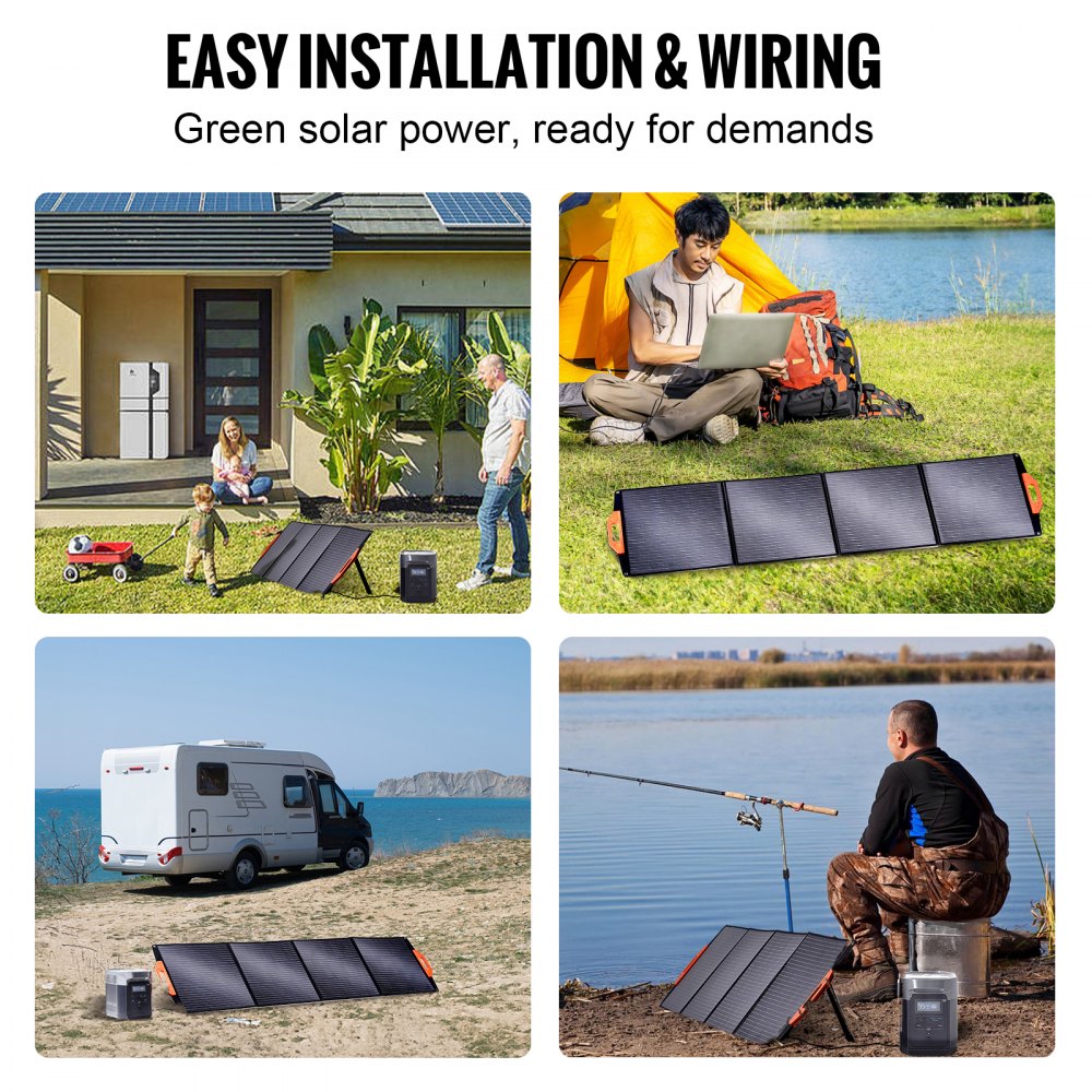 Portable Monocrystalline Solar Panel 200W Foldable ETFE Solar Charger kit