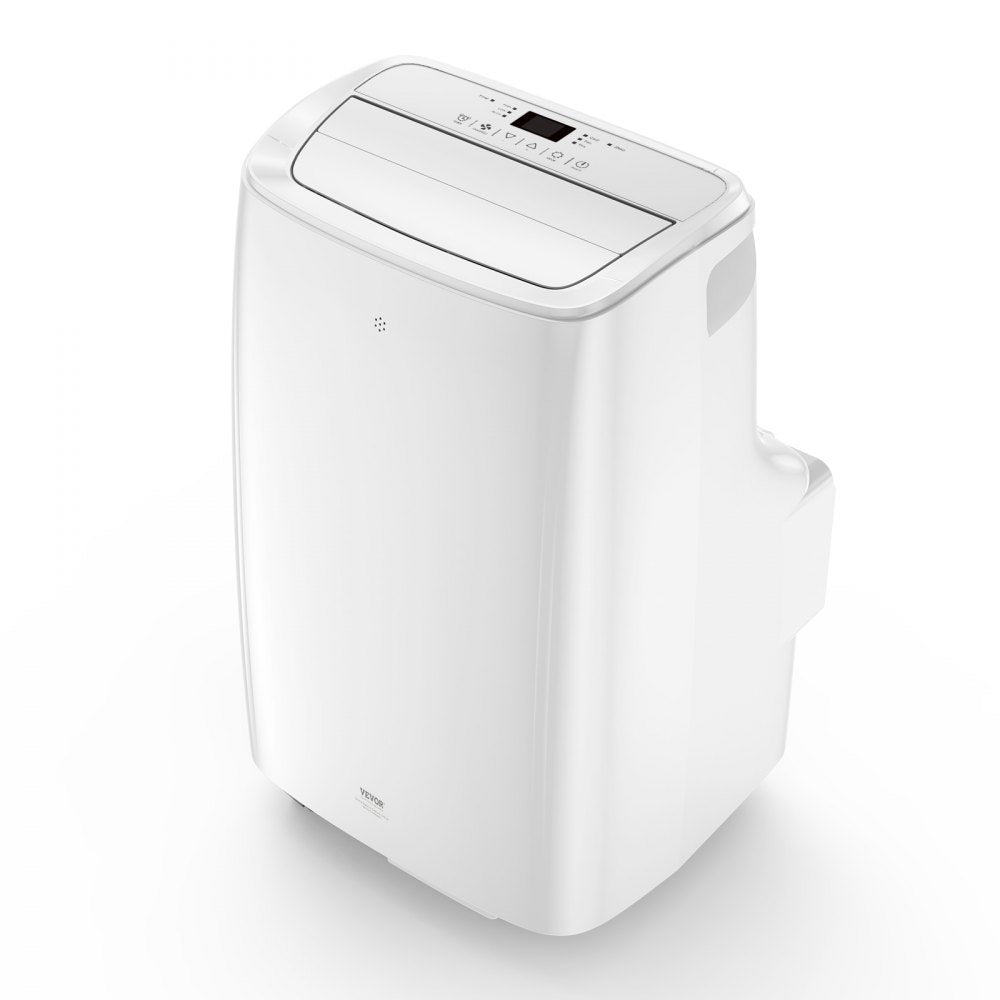 Portable air conditioner with a sleek design, remote control, and adjustable settings.