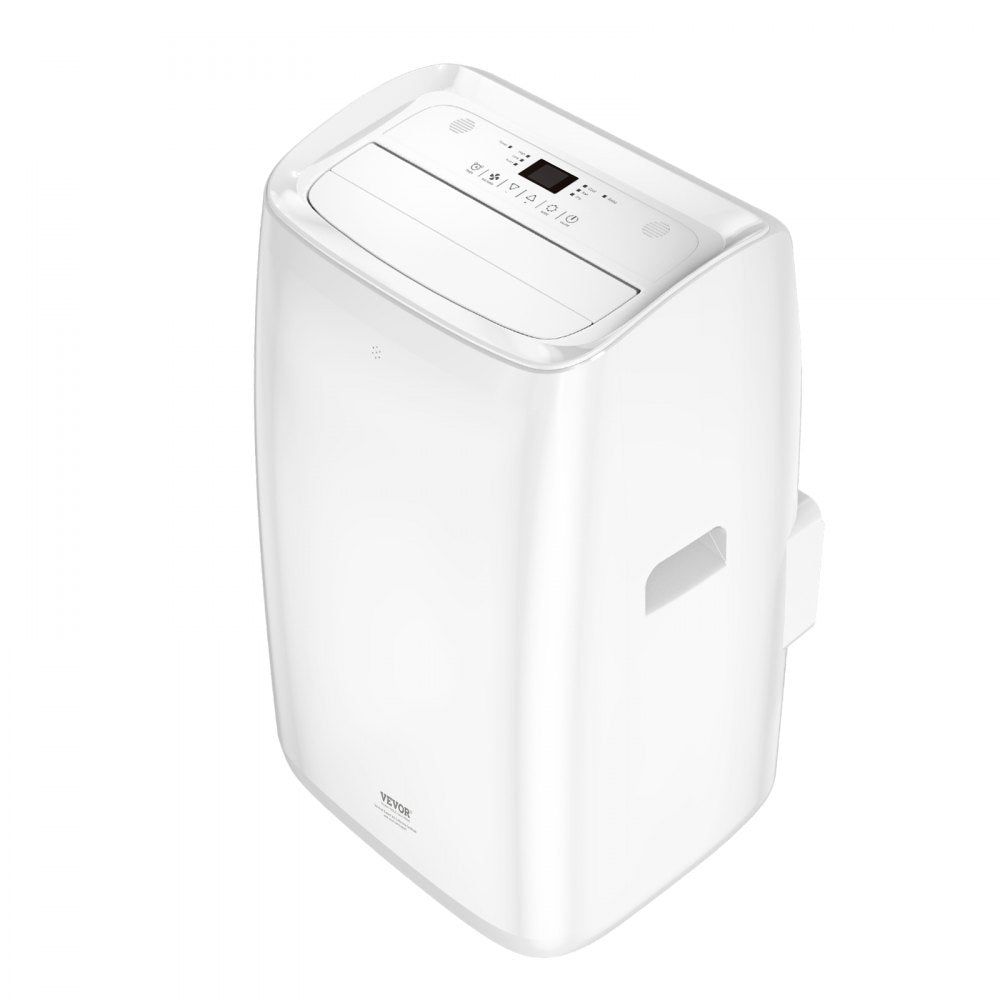 Bostome 14000 BTU Portable Air Conditioner with LED interface, remote, and four-wheel mobility.