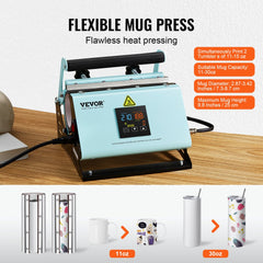 2 in 1 Tumbler and Hat Heat Press Machine Heat Machine for Caps Hats Mugs