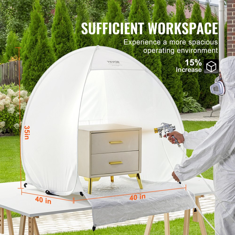 Spray Paint Shelter Portable Spray Paint Tent Booth 40x35x40 in Pop Up