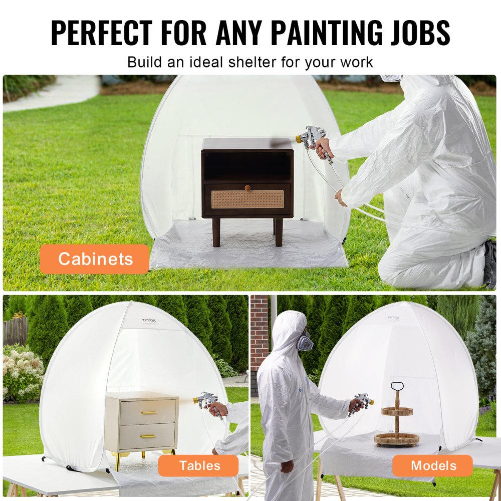 Spray Paint Shelter Portable Spray Paint Tent Booth 40x35x40 in Pop Up