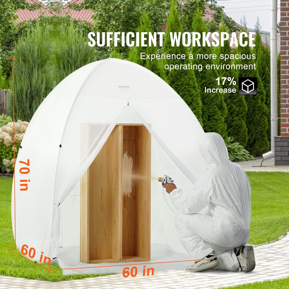 Spray Paint Shelter Portable Spray Paint Tent Booth 60x60x70 in Pop Up
