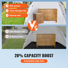Portable Paint Booth, Larger Spray Paint Tent with Built-in Floor & Mesh Screen, Painting Tent Station for Furniture DIY Hobby Tool, 7.5x5.2x5.2ft Spray Paint Shelter