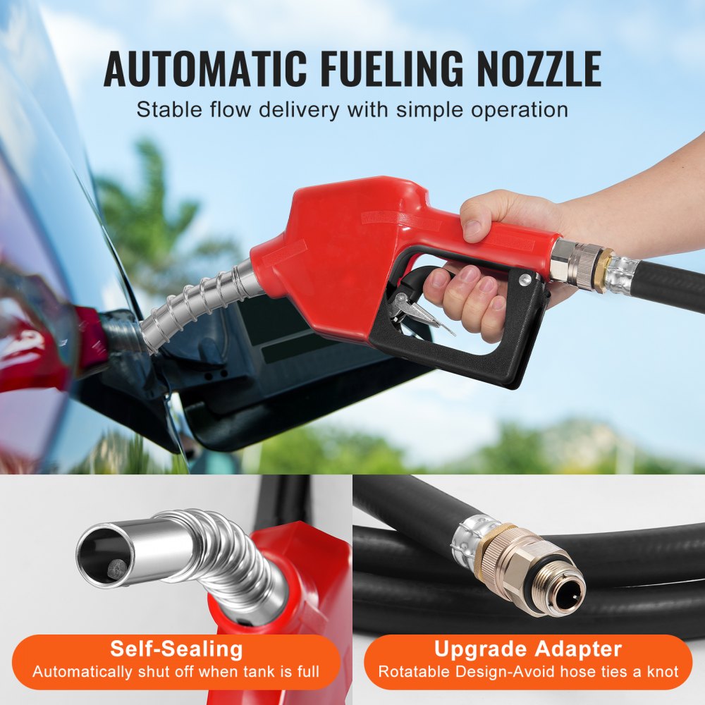 Portable Diesel & Gasoline Tank 48 Gal Fuel Tank with 12V Transfer Pump