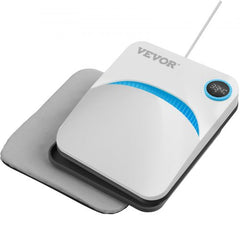White Bostome 10x12 inch portable heat press machine with Teflon-coated platen and digital controls.