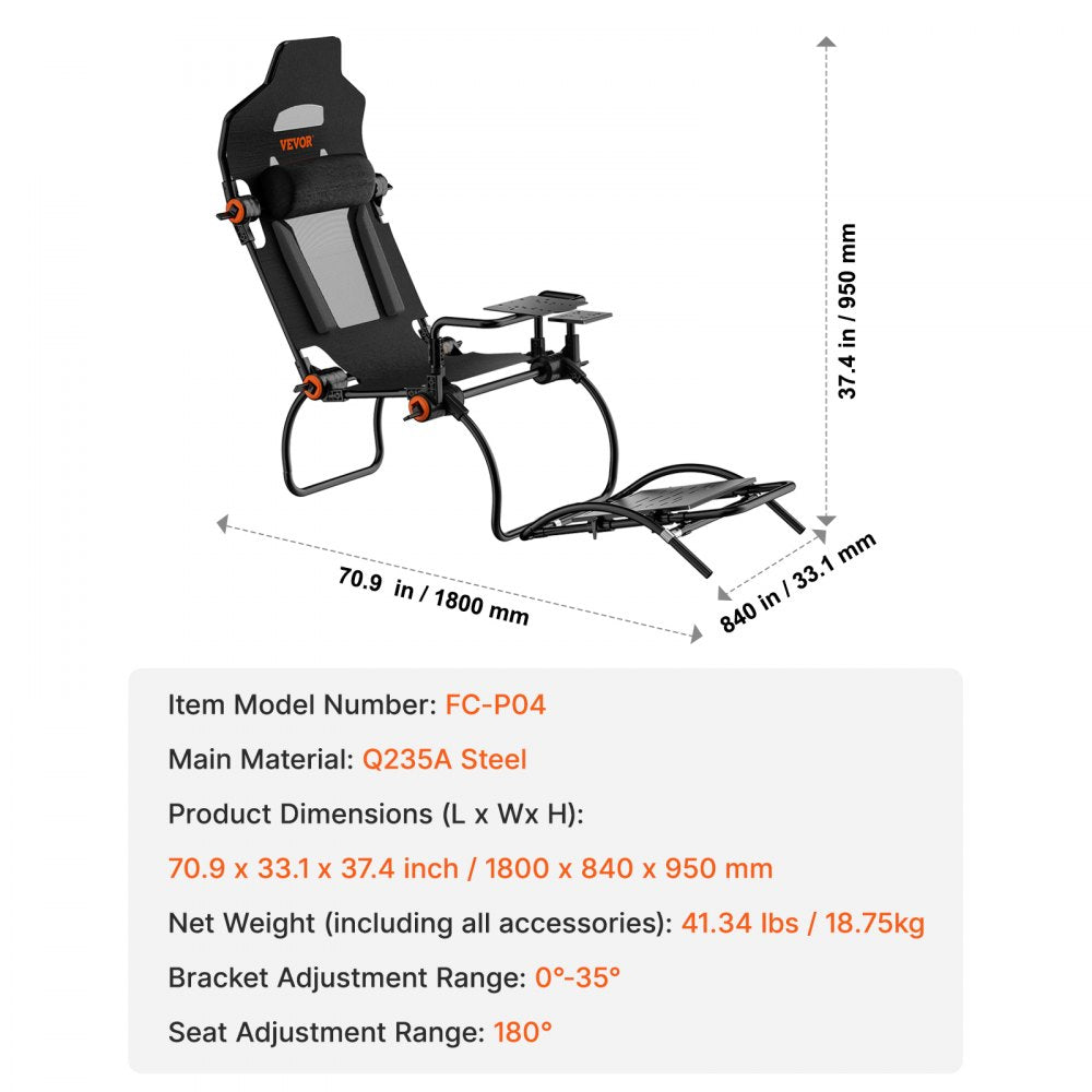 Racing Wheel Stand Foldable for Logitech G923/G920/G29 GT/Formula Mode