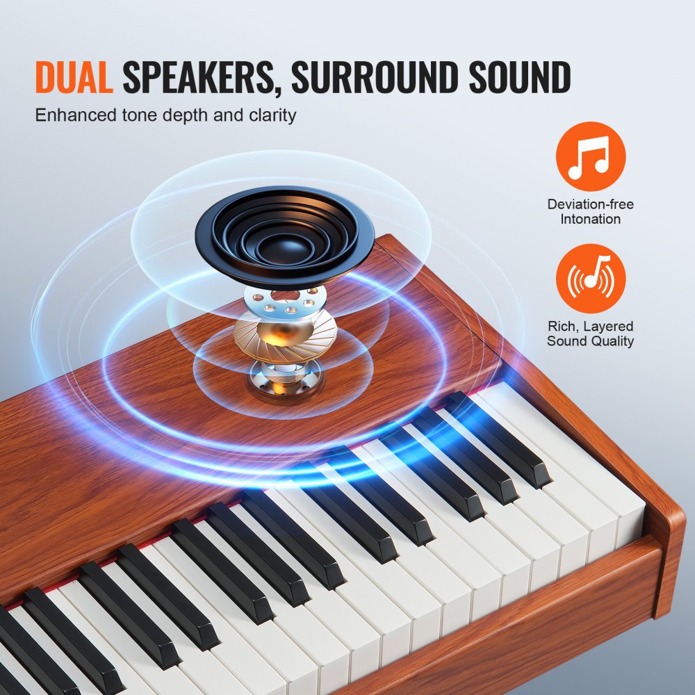 88 Key Fully Weighted Digital Piano Dual Keyboard Four Legged Stand
