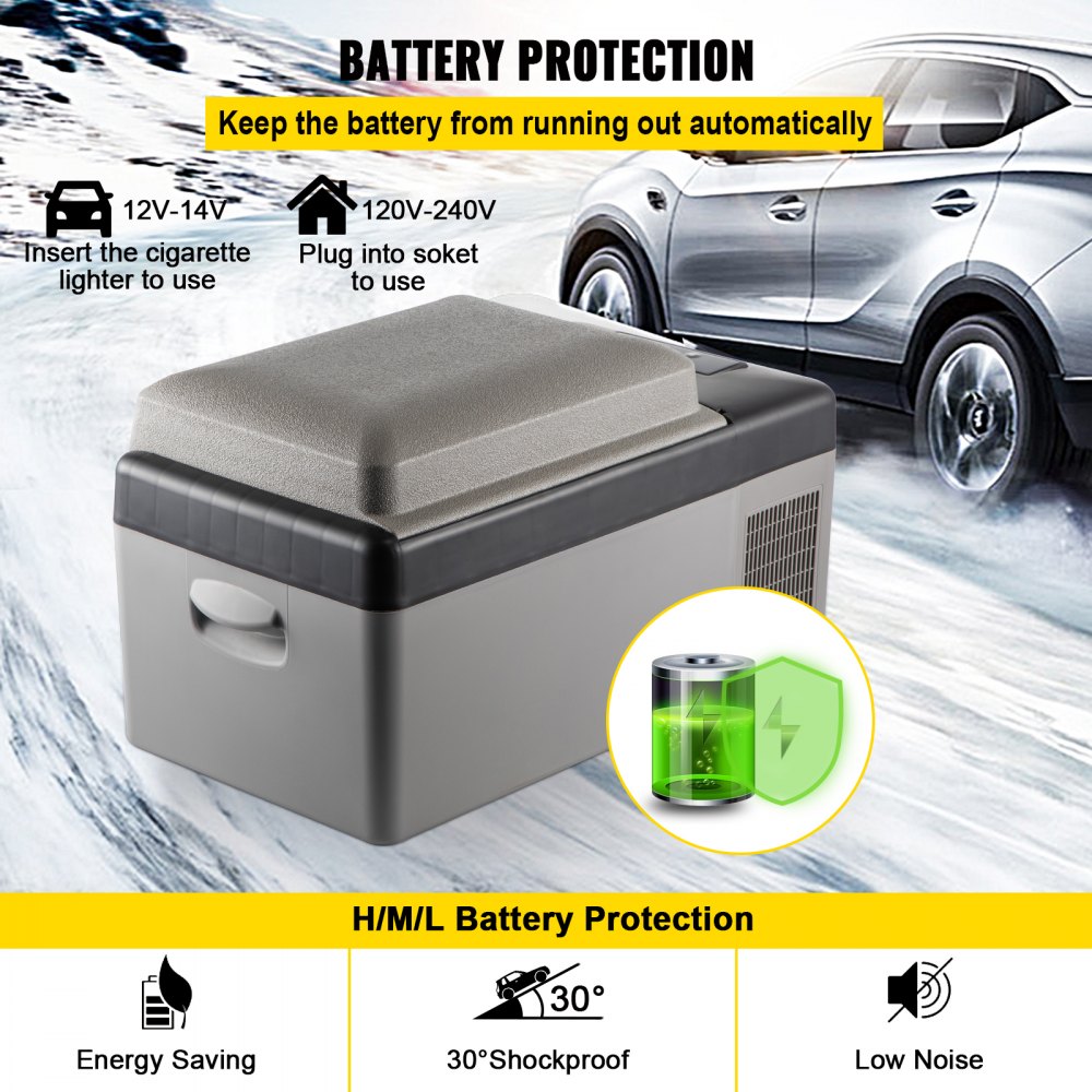 Portable Refrigerator 21 Quart(20 Liter),12 Volt Refrigerator App Control(-4℉~68℉), Car Refrigerator Electric Compressor Cooler with 12/24v DC & 110-240v AC for Camping, Travel, Fishing, Outdoor or Home Use