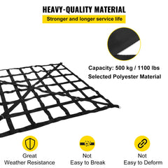 Cargo Net, 4.2` x 5.5` Cargo Net for Pickup Truck Bed, Heavy Duty Cargo Nets with Cam Buckles & S-Hooks & Cross Strap, Truck Bed Cargo Net for Trailer SUV Roof Rack (50" x 66")