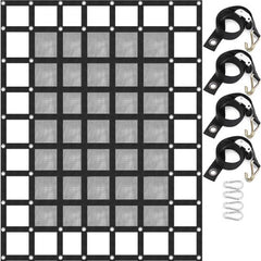 Cargo Net with Mesh, 8` x 6.7` Cargo Net for Pickup Truck Bed, Heavy Duty Cargo Nets with Cam Buckles & S-Hooks & Cross Strap, Truck Bed Cargo Net for Trailer SUV Jeeps(96" x 80")