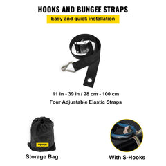 Cargo Net with Mesh, 8` x 6.7` Cargo Net for Pickup Truck Bed, Heavy Duty Cargo Nets with Cam Buckles & S-Hooks & Cross Strap, Truck Bed Cargo Net for Trailer SUV Jeeps(96" x 80")