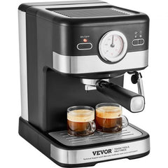 Espresso Machine, 15 Bar Semi-Automatic Espresso Maker with Milk Frother Steam Wand for Latte and Cappuccino, Professional Coffee Maker with Temp Gauge & Removable Water Tank, NTC Control System