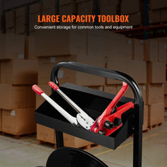 Strapping Dispenser Banding Cart for PET/PP Strapping Roll 8" Core Size