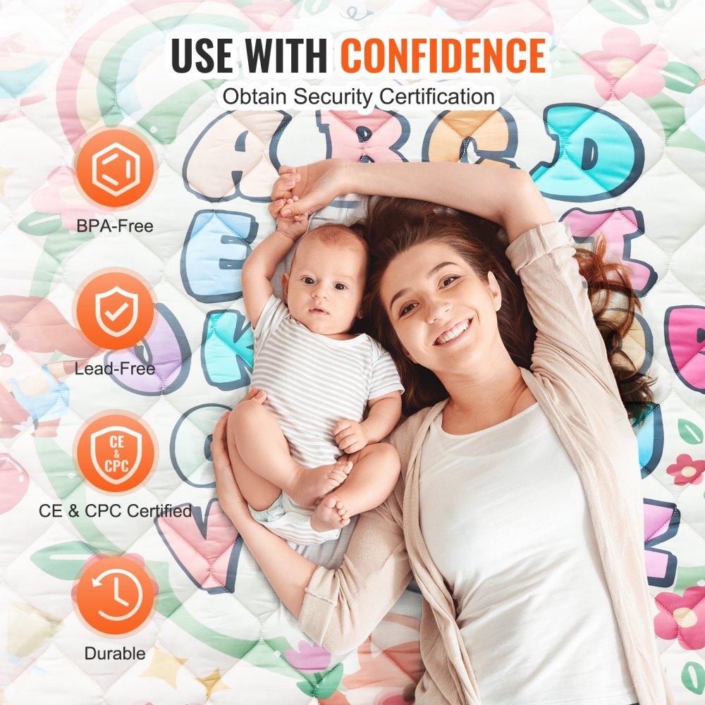 71"x79" Baby Play Mat Kids Crawling Floor Playmat Soft Thickened Mat