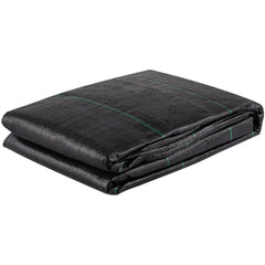 Geotextile Fabric, 12.5 x 50 ft 3.5oz Woven PP Driveway Drain Cloth w/ 600lbs Tensile Strength, Heavy Duty Underlayment for Soil Stabilization, Landscaping, Weed Barrier, 12.5FT50FT-3.5OZ, Black