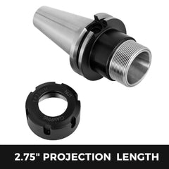 Bostome CAT40 ER32 collet set with five 40Cr pieces and 2.75-inch gage length.