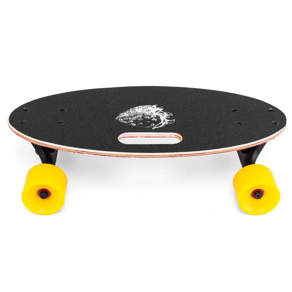 19 Inch Longboard Skateboard 440LBS Strong 7 Ply Russian Maple Complete Skateboard Cruiser Skateboard with Handle for Beginners and Pro (Red Strawberry)