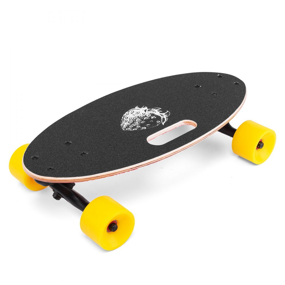 19 Inch Longboard Skateboard 440LBS Strong 7 Ply Russian Maple Complete Skateboard Cruiser Skateboard with Handle for Beginners and Pro (Red Strawberry)