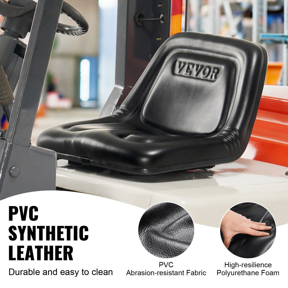 Universal Tractor Seat, Lawn Mower Seat with Micro Switch and Drainage Holes, 6.3-11.8 inch Extended Slot Tractor Seat for Tractor Loader Excavator